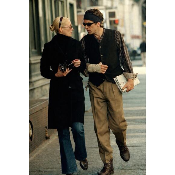 Vintage Union Made Black Wool Over Coat Dramatic Fur Collar CBK Style Tailored - Picture 7 of 16